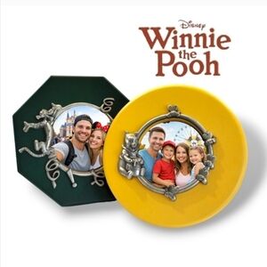 Y2K Disney Pooh Tigger Photo Frames Set Figural Metal Kids Decor
